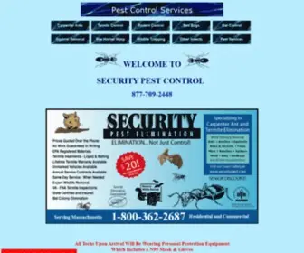 Securitypest.com(Ant-Termite-Bed Bugs-Rodent Control MA) Screenshot