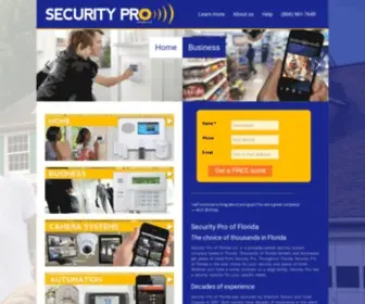 Securityproflorida.com(Security Pro of Florida LLC) Screenshot