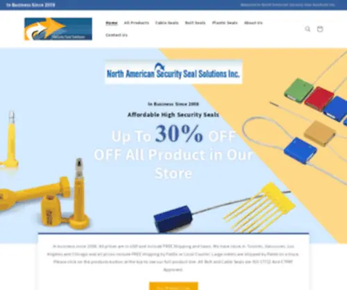 Securitysealsdirect.com(North American Security Seal Solutions Inc) Screenshot