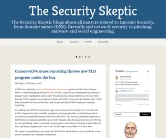 Securityskeptic.com(Dave Piscitello) Screenshot