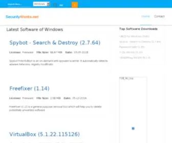 Securitywonks.net(Download Free and Open Source Software) Screenshot