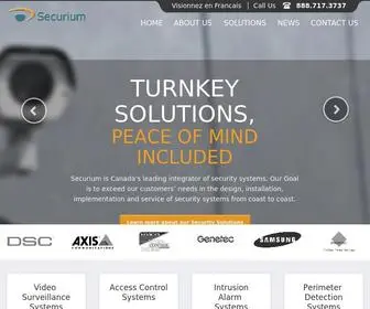 Securium.com(Canada's Security Solution Experts in Commercial & Industrial projects) Screenshot