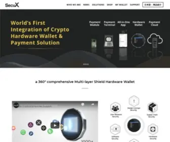 Secuxtech.com(SecuX Technology (Official) Website) Screenshot