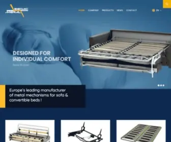 Sedac-Meral.com(Europe’s leading manufacturer of metal mechanisms for sofa & convertible beds) Screenshot