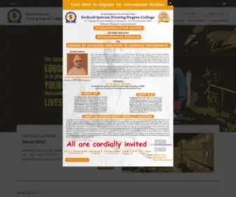 Sedc.ac.in(Seshadripuram Evening Degree College) Screenshot