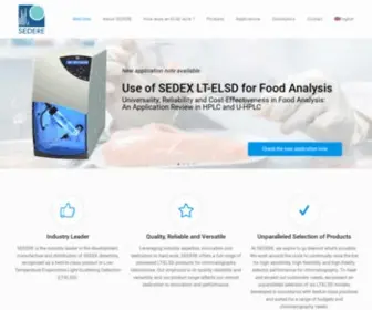 Sedere.com(SEDEX ELSD detectors for Chromatography) Screenshot