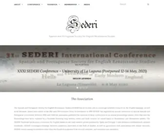 Sederi.org(Spanish and Portuguese Society for English Renaissance Studies) Screenshot