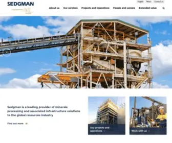 Sedgman.com(Sedgman Pty Ltd) Screenshot