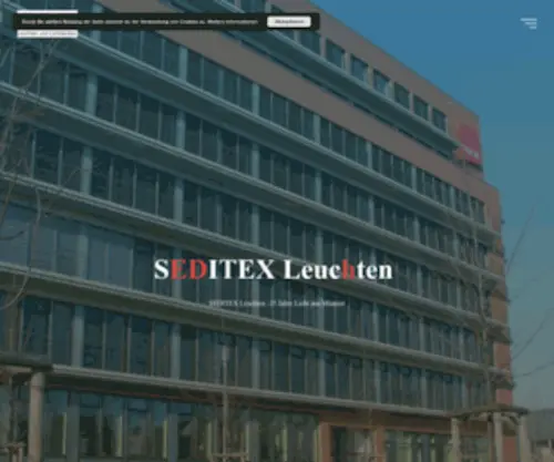 Seditex.de(SEDITEX Leuchten) Screenshot