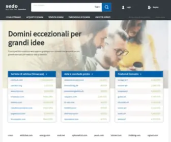 Sedo.it(Het platform voor koop) Screenshot