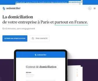 Sedomicilier.fr(Domiciliation d’entreprise à Paris et en France) Screenshot