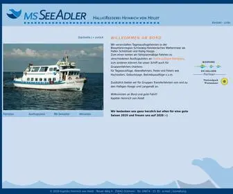 Seeadler-Hooge.de(Willkommen an Bord) Screenshot