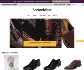 Seeandwear.com(Buy online for leather formal shoes) Screenshot