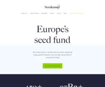 Seedcamp.com(Europe's seed fund) Screenshot