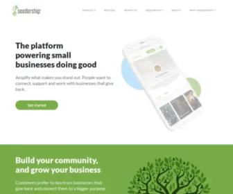 Seedership.com(Social Impact Marketing Platform For Small Business) Screenshot