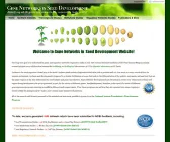 Seedgenenetwork.net(NSF-Funded Seed Project of Goldberg & Harada Laboratories) Screenshot