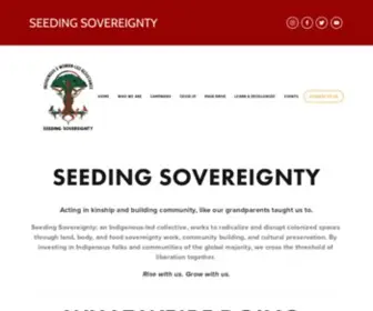 Seedingsovereignty.org(Seedingsovereignty) Screenshot
