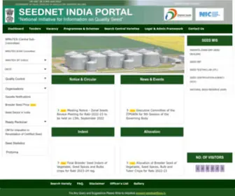 Seednet.gov.in(SeedNet India Portal) Screenshot