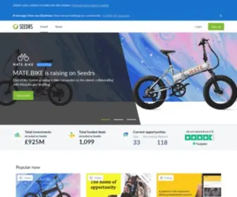 Seedrs.com(Invest online in startups via equity crowdfunding) Screenshot