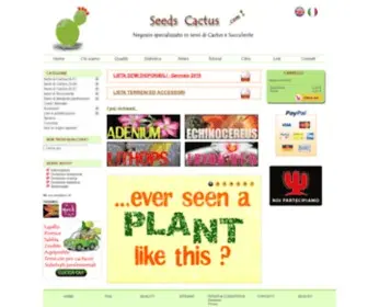 Seedscactus.com(Vendita online di semi di cactus e succulente) Screenshot