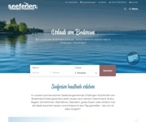 Seeferien.com(Bei uns ist der See zuhause. Zurücklehnen und Seeferien am Bodensee genießen) Screenshot