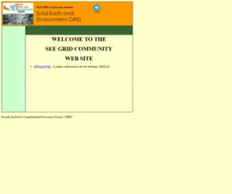 Seegrid.csiro.au(SEE Grid Site Entry Page) Screenshot