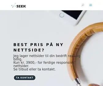 Seek.no(Seek utvikler brukervennlige og skreddersydde responsive nettsider til meget gode priser) Screenshot