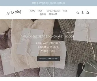 Seekandselect.com(A sustainable online thrift shop) Screenshot