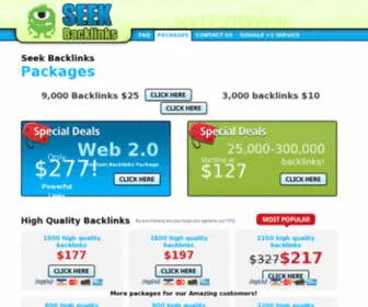 Seekbacklinks.com(Buy High Quality Backlinks) Screenshot