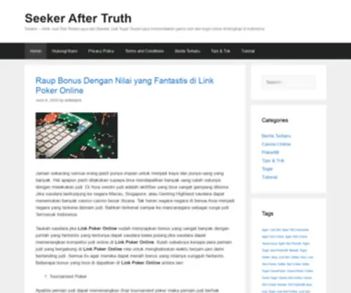 Seekeraftertruth.com(Seeker After Truth) Screenshot