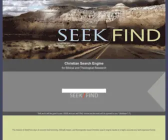 Seekfind.org(Christian Search Engine) Screenshot