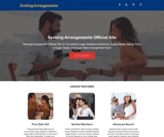 Seekingarrangementsofficialsite.com(Seeking arrangement login in) Screenshot