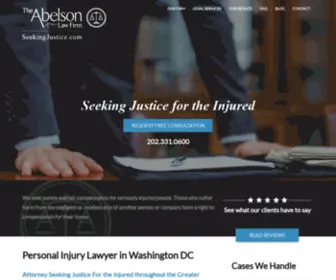 Seekingjustice.com(Personal Injury Lawyer Washington DC) Screenshot