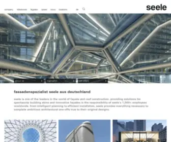 Seele.com(Excellence in façade constructions made by) Screenshot