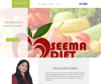 Seemadietclinic.com(Dietician) Screenshot