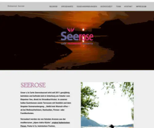Seerose-Klopeinersee.at(Restaurant Seerose) Screenshot