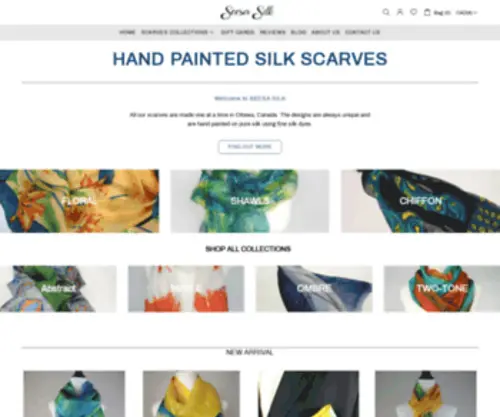 Seesasilk.com(Seesa Silk Hand Painted Silk Scarves) Screenshot