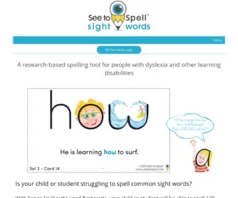 Seetospell.com(See to Spell) Screenshot