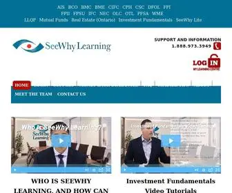 Seewhylearning.com(SeeWhy Financial Learning Inc) Screenshot