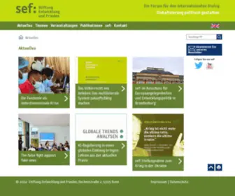 Sef-Bonn.org(Globalisierung politisch gestalten) Screenshot