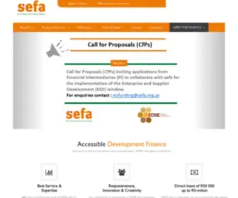 Sefa.org.za(Sefa) Screenshot