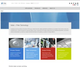 Sefar.ch(World-class screen printing, filtration & architectural solutions) Screenshot