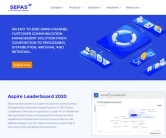 Sefas.com(Customer Communication Management Leader) Screenshot