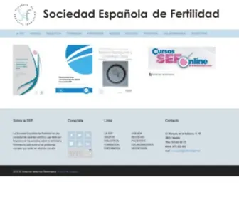 Sefertilidad.net(Bienvenidos al sitio web oficial de la sociedad española de fertilidad (SEF)) Screenshot