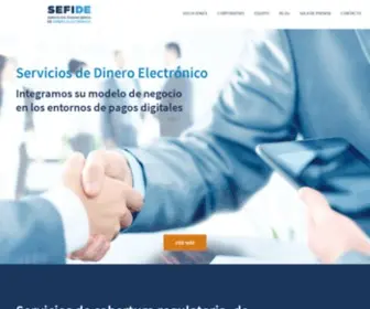 Sefide.com(Servicios financieros de dinero electrónico) Screenshot