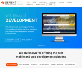 Sefient.com(Best website design & development in Netherlands) Screenshot