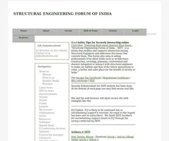 Sefindia.org(STRUCTURAL ENGINEERING FORUM OF INDIA) Screenshot