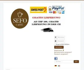 Sefo-Caffe.ch(SEFO Caffè Home) Screenshot