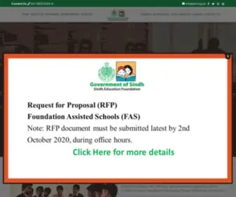 Sef.org.pk(SEF|Sindh Education Foundation government of Sindh Sindh Education Foundation (SEF)) Screenshot