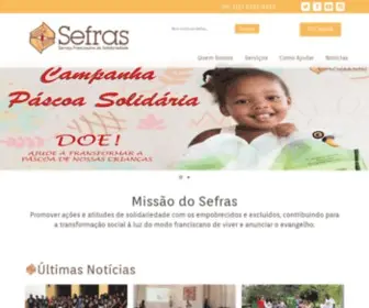 Sefras.org.br(Serviço Franciscano de Solidariedade) Screenshot